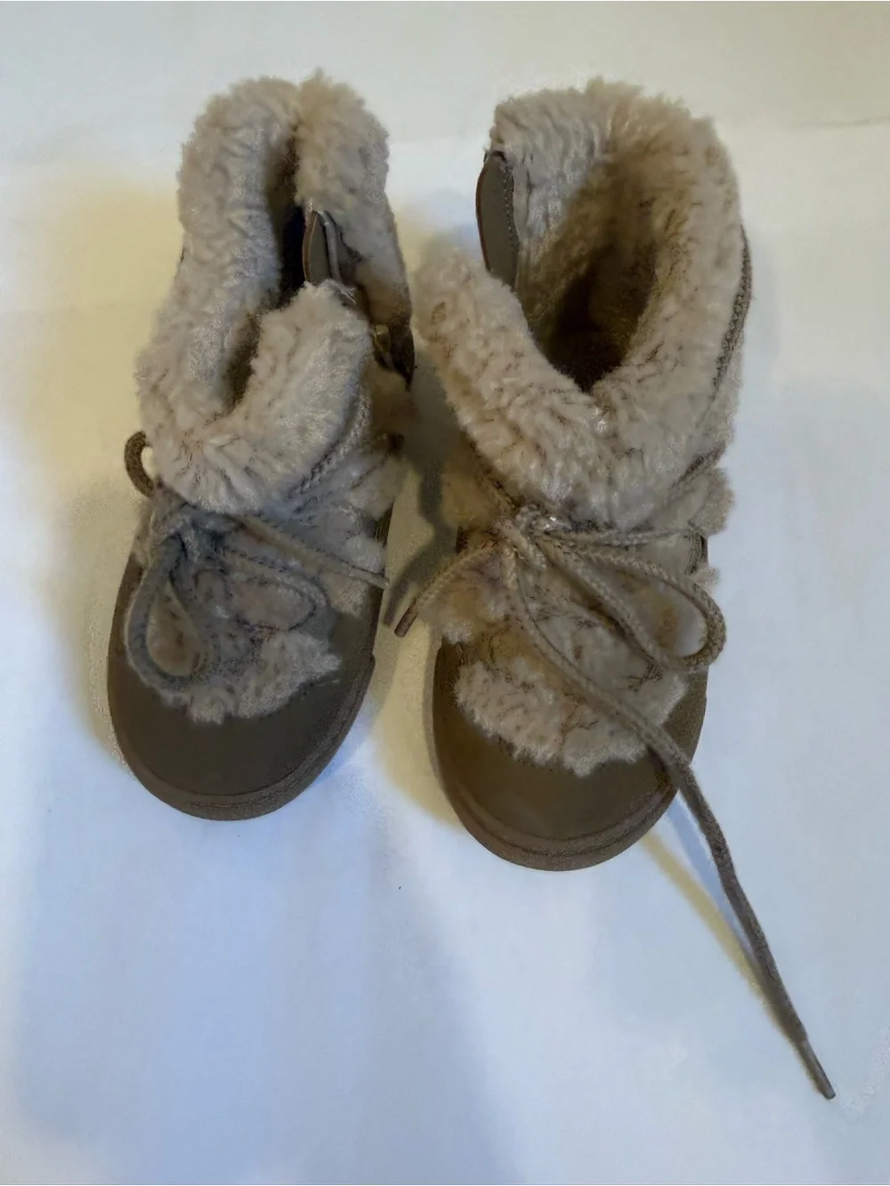 Zara Faux Fur Winter Boots - Taupe Toddler size 10
